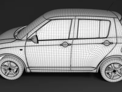 Maruti Suzuki Low-poly 3D model