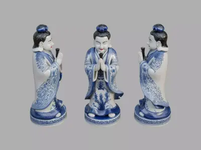 Porcelain Statue 3D Print Ready 3D model