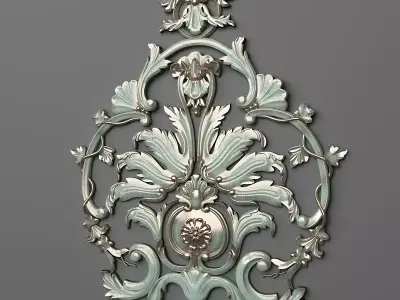 Center ornate wall plaque 3D print model