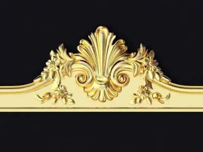 Central decor ornament for furniture 3D model 1035
