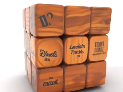 Wooden Puzzle Cube model pack Texture