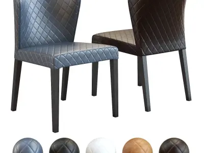 Crate and Barrel Curran  - Curran Quilted Dining Chair 3D model