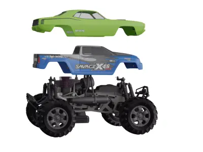 Toy Savage Car Low-poly 3D model