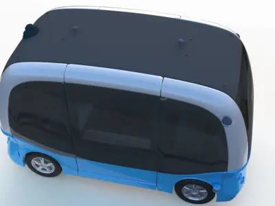 Autonomous Electric Minibus 3D model