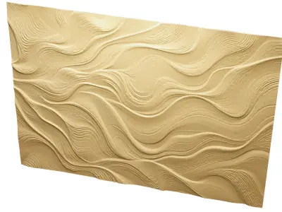 modern panel wall decor set relief stl mural CNC 171 3D model