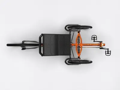 RECUMBENT TRIKE ACTUAL DIMENSION 3D model