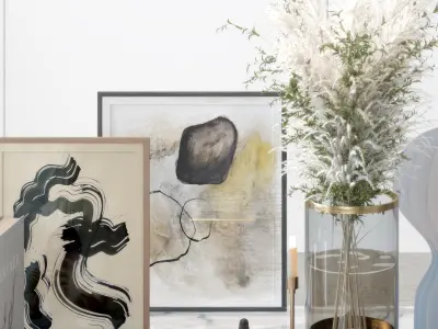 combination decorative Modern decoration 3D model