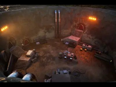 Science FIction Hideout - Unreal Engine - Low-poly 3D model