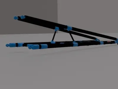 MVM Carbon Wheelie Bar Low-poly 3D model