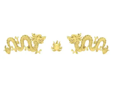 Asian Dragon Jewelry 3D Model Set for Luxury Designs 3910 3D print model