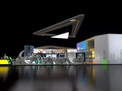 Booth design 3D model