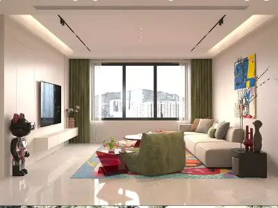 Living room 3D model 51