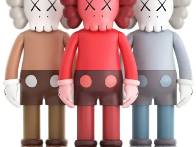 kaws companion figure 3D model