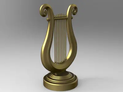 Golden Lyre 3D print model