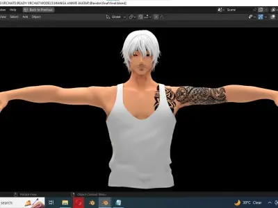 MANGA ANIME VRCHAT AVATAR Low-poly 3D model