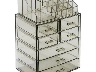 Makeup Cosmetic Organizer - 2 Colour 3D model