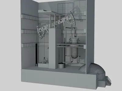 Thomas Newcomen atmospheric steam engine 3D model