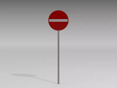 Do not enter sign 3D model