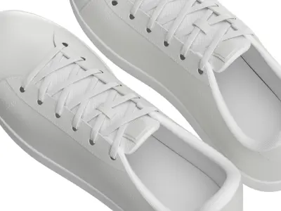 Sneakers White Leather 3D model