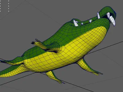 Gator crocodile Low-poly 3D model