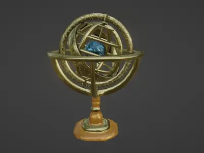 Armillary Sphere Low-poly 3D model