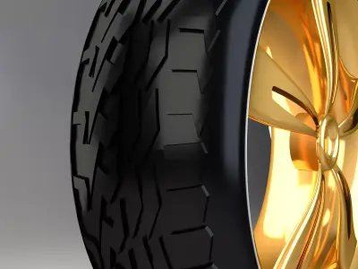 Tire the car Low-poly 3D model
