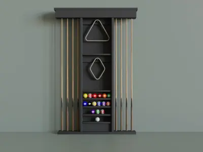 Complete Snooker Table 3D model