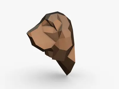 bloodhound head 3D print model