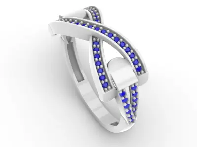 Jewelry Diamond Ring Model RG53 Free 3D print model