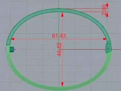 love bracelet with diamonds 3D print model