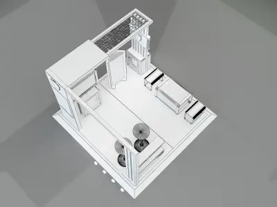 Booth Exhibition Stand a658b 3D model