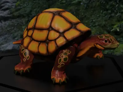 3D Turtle Low-poly 3D model