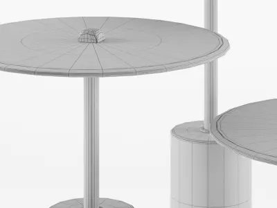 Set of Terrazzo Glass Side Tables 3D model