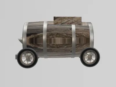 Soapbox barrel racing car 3D model