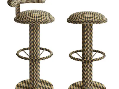 Mezzo Collection Mulligan bar chair 3d model Low-poly 3D model