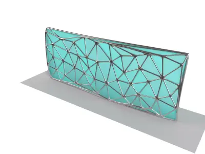 Triangulated Wall random points v8 3D model