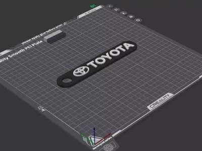 Toyota keychain 03 3D print model