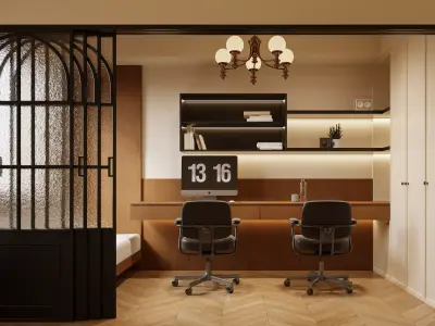 Luxury living room dining room interior scenes 25 3D model