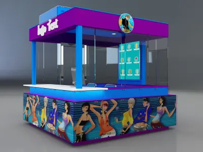 Booth Exhibition Stand a129 3D model