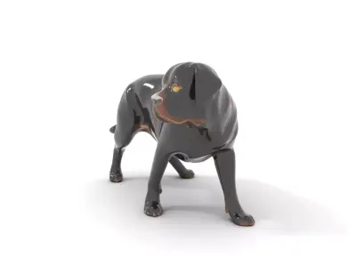 Black Labrador model pack Low-poly 3D model