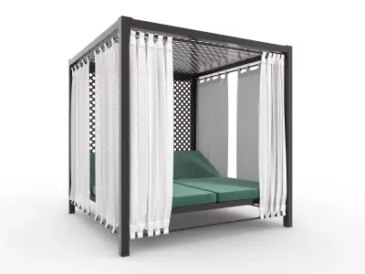 Poolside Cabana 06 3D model