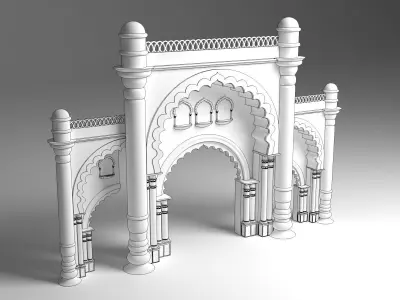 Indian Palace Entry Gate 3D model