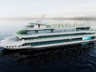 Luxury Multi-Deck Cruise Ship 73 3D model