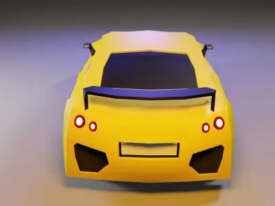 Nissan GTR 3D model Low-poly Low-poly 3D model