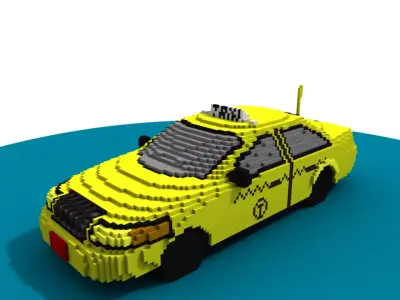 taxi voxel 3D model