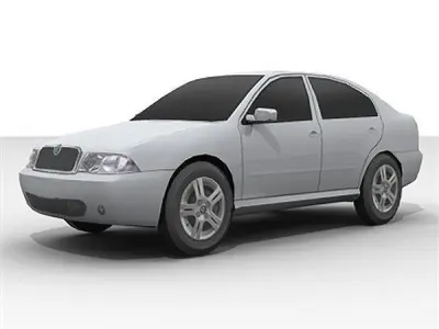 Skoda Octavia Low-poly 3D model