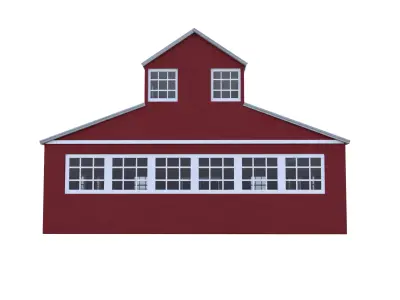 Meeting House Low-poly 3D model