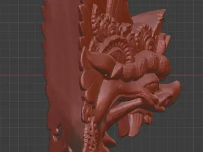 African Mask 05 high-poly 3D print model