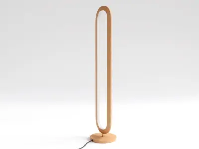 Wood Floor Lamp Led 3D model