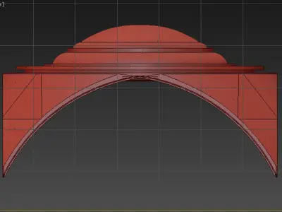 Islamic dome decorated 3D model